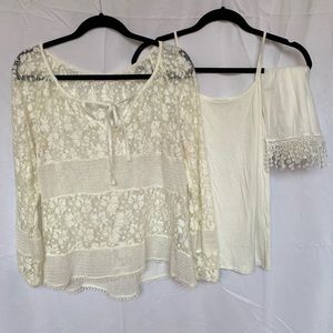 AZIZA Top 3 piece set. Size M